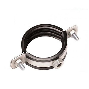 Хомут трубный сантехнический с гайкой оцинкованный