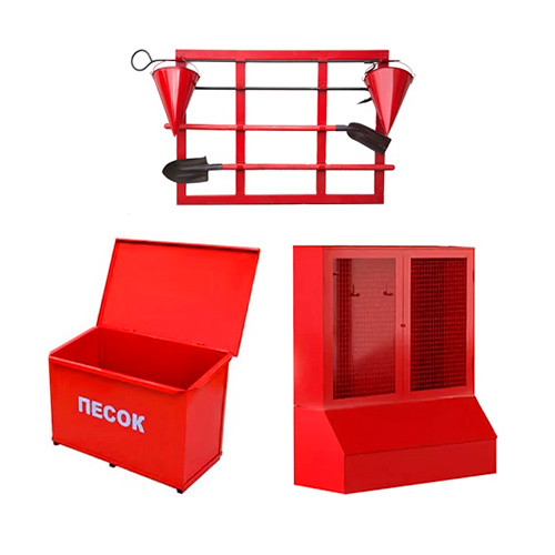 Пожарные щиты стенды и ящики