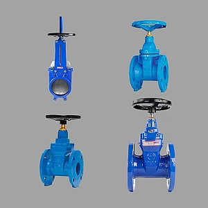 Задвижка с обрезиненным клином FAF 6000 Ду100 Ру16 чугунная фланцевая