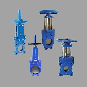 Задвижка ножевая шиберная FAF 6500 Ду100 Ру16 чугунная межфланцевая