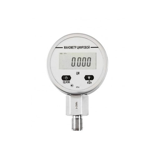 Манометр с поверкой цифровой тип ЦМ-И-321Р Росма 0-0,25MPa, 63 мм, G1/4(снизу), кл.1,0, корпус-нерж.ст, питание 3 В