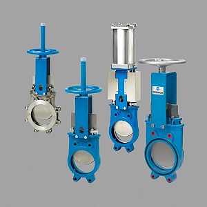 Задвижка шиберная ORBIN EB-01 Ду100 Ру10 D/A-E с пневмоприводом