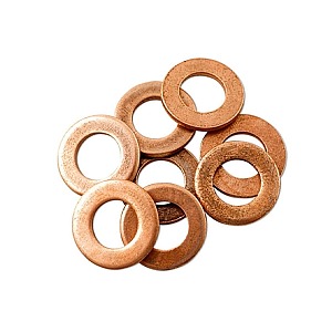 Набор медных шайб в комплекте "10" 1 мм