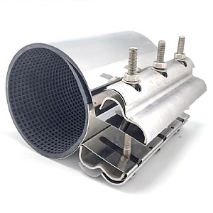 Свертный хомут ремонтный ДУ 125 нержавеющий 130-136 мм